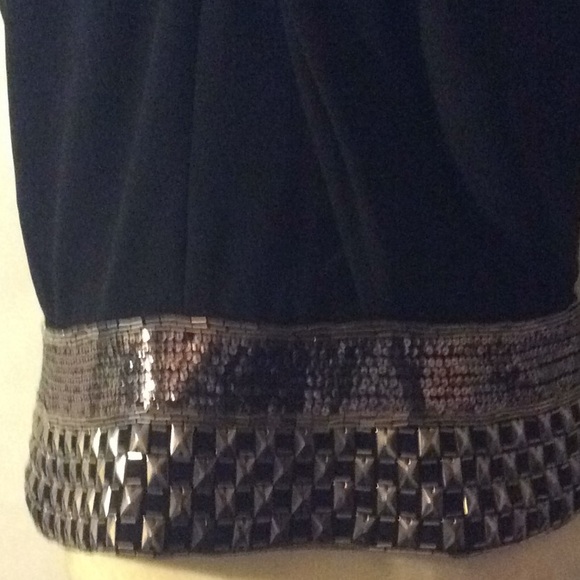 COPY - NWT Carmen Marc Valvo black evening blouse # 14 - Picture 4 of 8